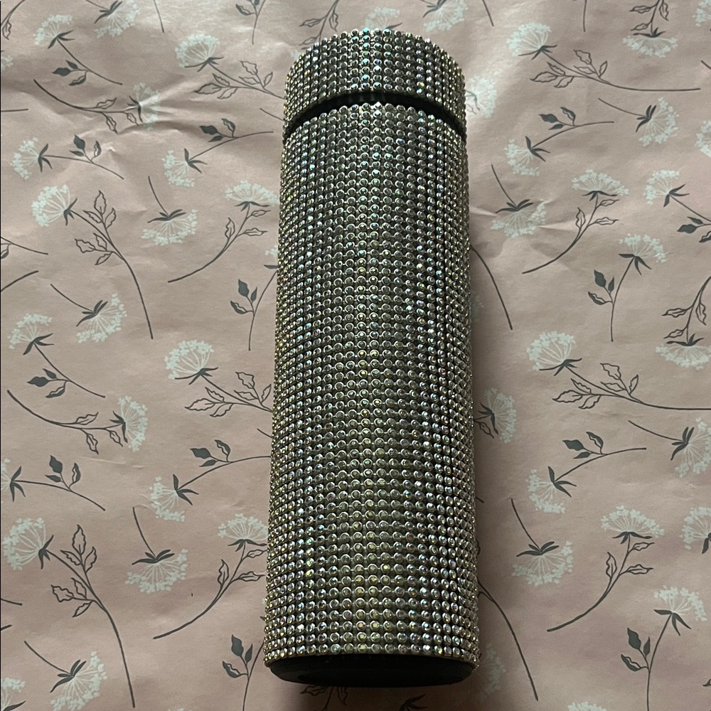 Rhinestone Studded Water Bottle